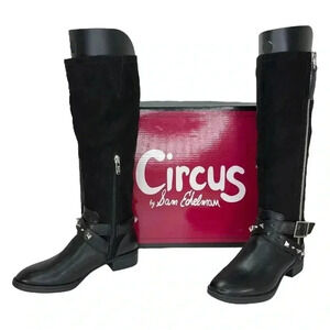 Circus Sam Edelman Portia Black Studded Womens Boots Size 5M